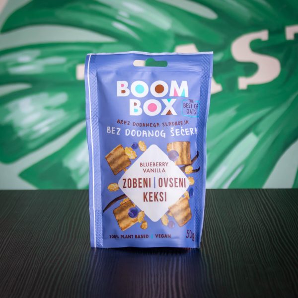 Boom Box - Ovseni keks bez šećera - Borovnica vanila