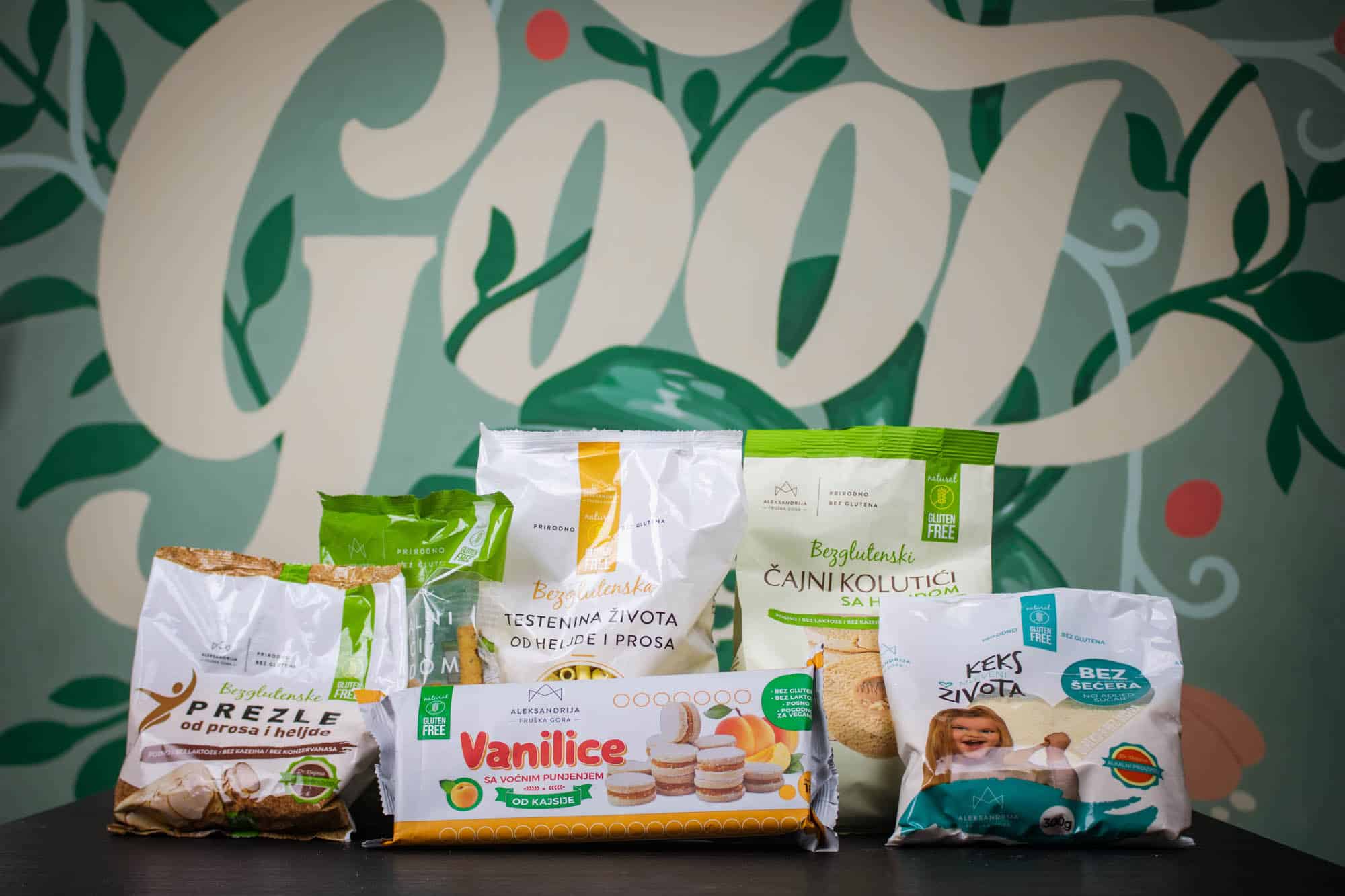 Gluten-free products of Aleksandrja