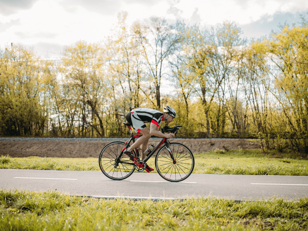 Cyclist on the track