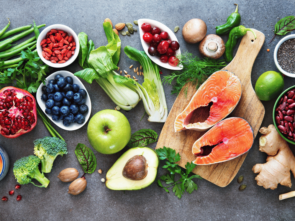 Healthy food against stress and anxiety