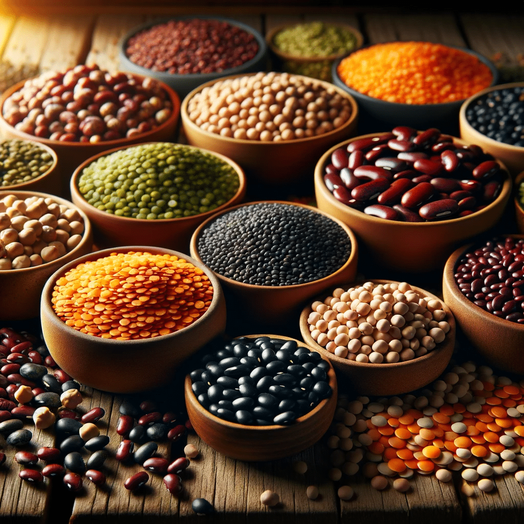 Different types of legumes