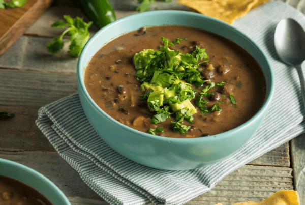 Mexican style black bean soup
