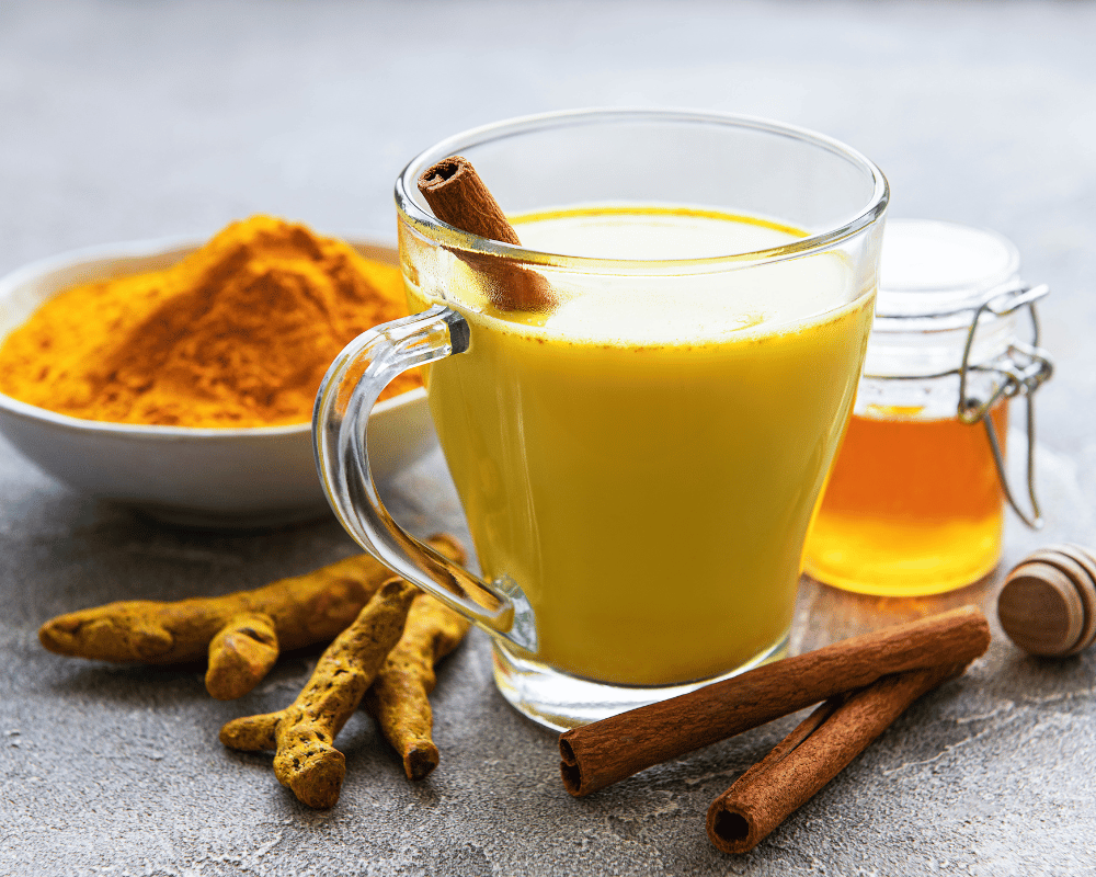 Golden milk with turmeric