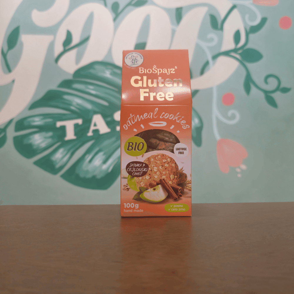 Bio Spajz - Gluten-free biscuit with apple and Ceylon cinnamon 100g 1 Bio Spajz - Gluten-free oat biscuit with apple and cinnamon