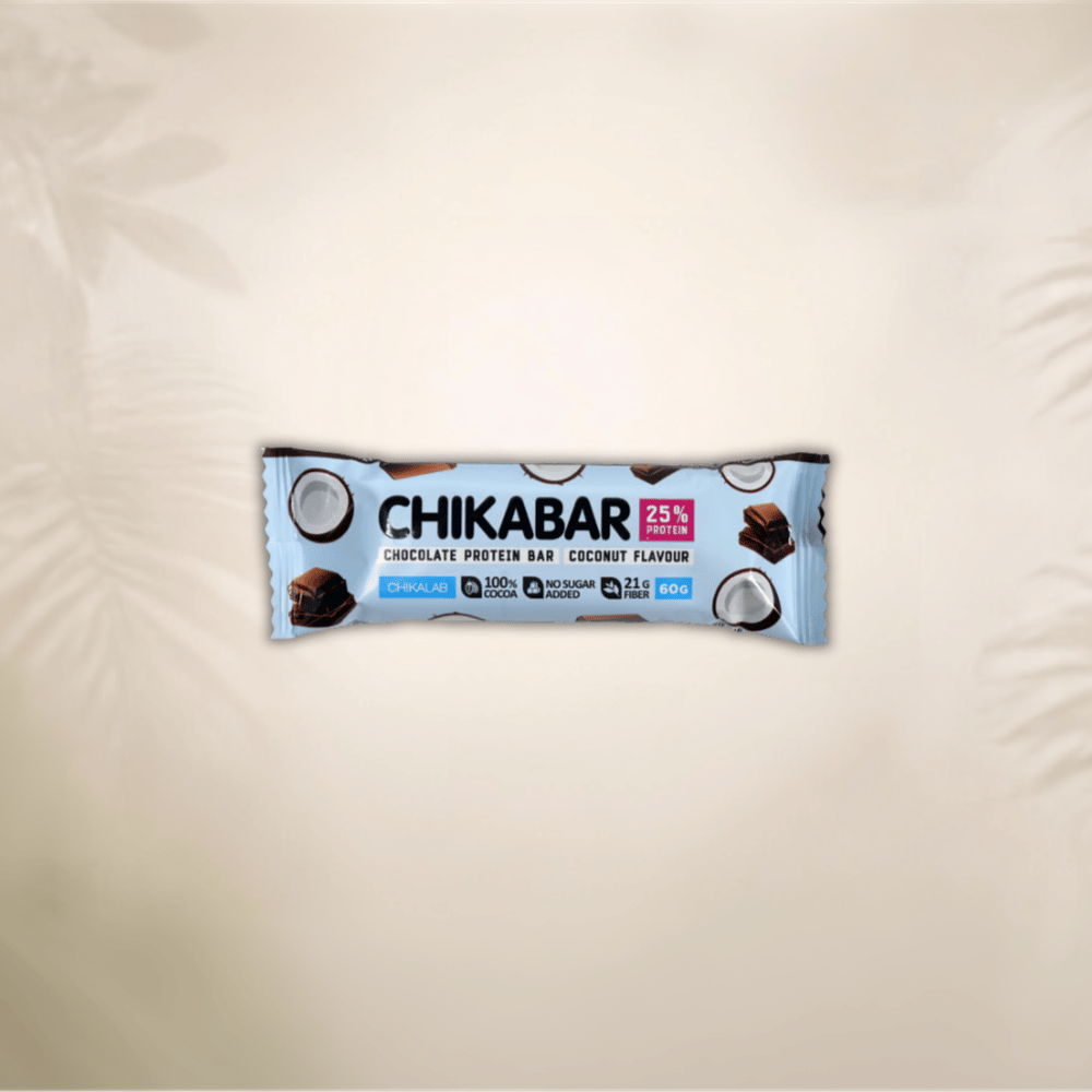 Chikabar - Proteinski bar - Čoko kokos 60g 1 Chikabar - Chocolate protein bar - Coconut