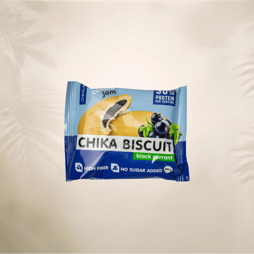 Chika Biscuit - Nepreliven slatki biskvit sa punjenjem - Ribizla 50g 1 Chika biscuit - Black currant