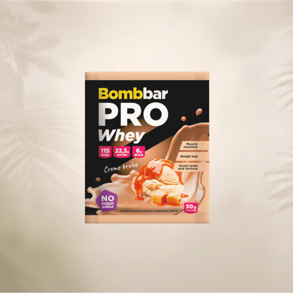 Bombbar - Whey protein - Creme brulee 30g 1 Bombbar - Pro whey 30g - Creme brulee