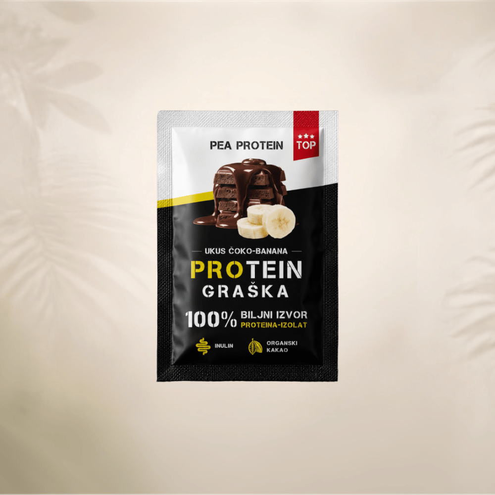 Topfood - Protein od graška - Čoko banana 28g 1 TopFood - Protein graška - Čoko banana 28g