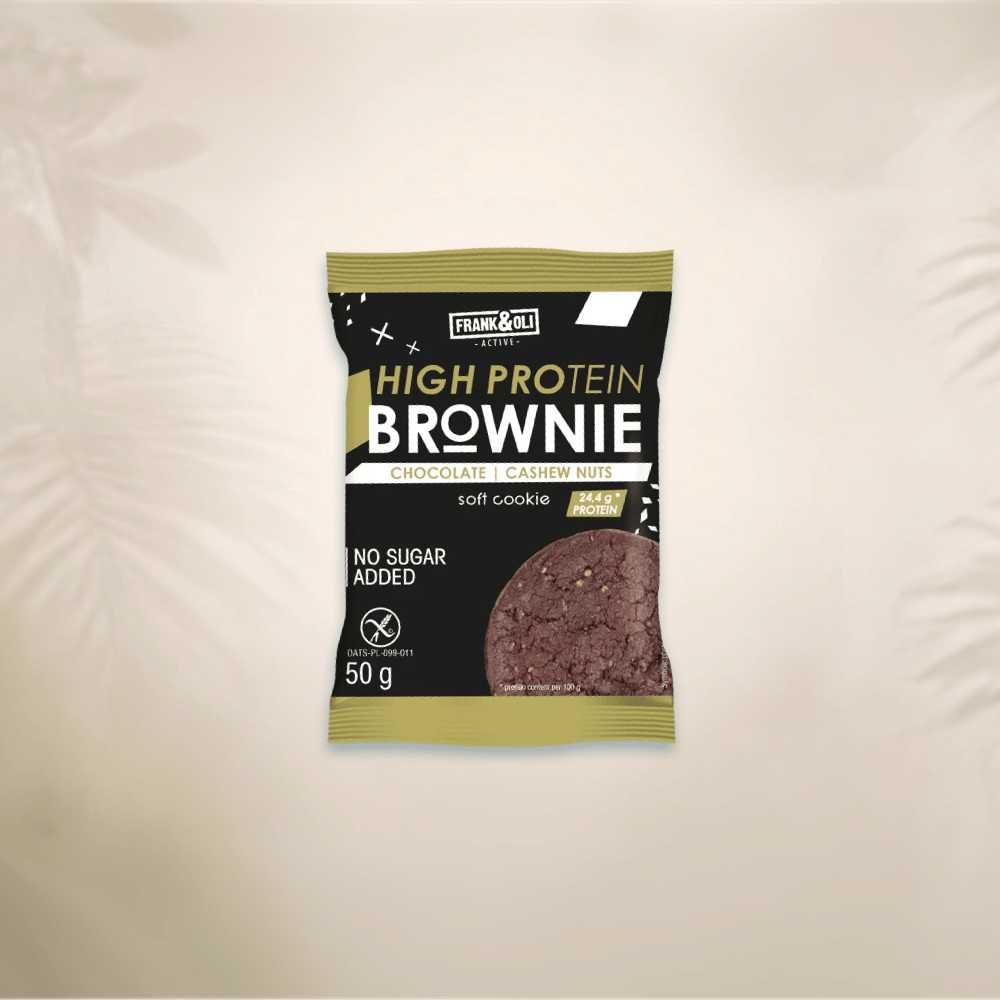 Frank & Oli - Visokoproteinski brauni - Čokolada i indijski orah 50g 1 Frank & Oli - High Protein brownie - Indijski orah i čokolada