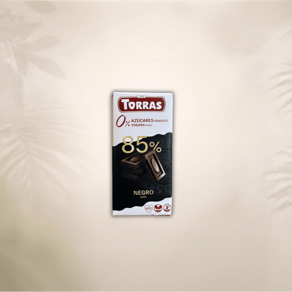 Torras - Crna čokolada bez šećera sa 85% kakaoa 75g 1 Torras – Crna čokolada bez šećera sa 85% kakaoa 75g