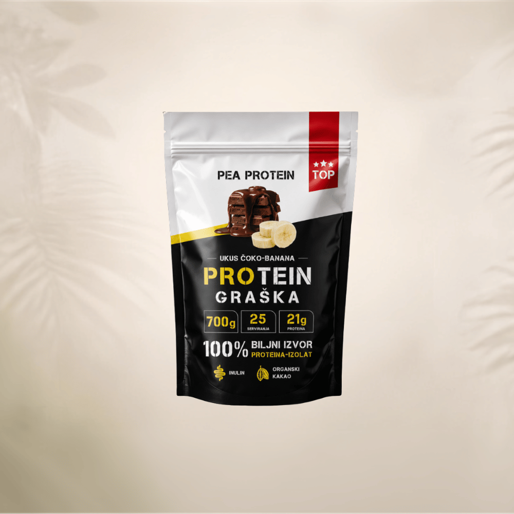 TopFood - Protein od graška - Čoko banana 700g 1 TopFood - Protein graška - Čoko banana 700g