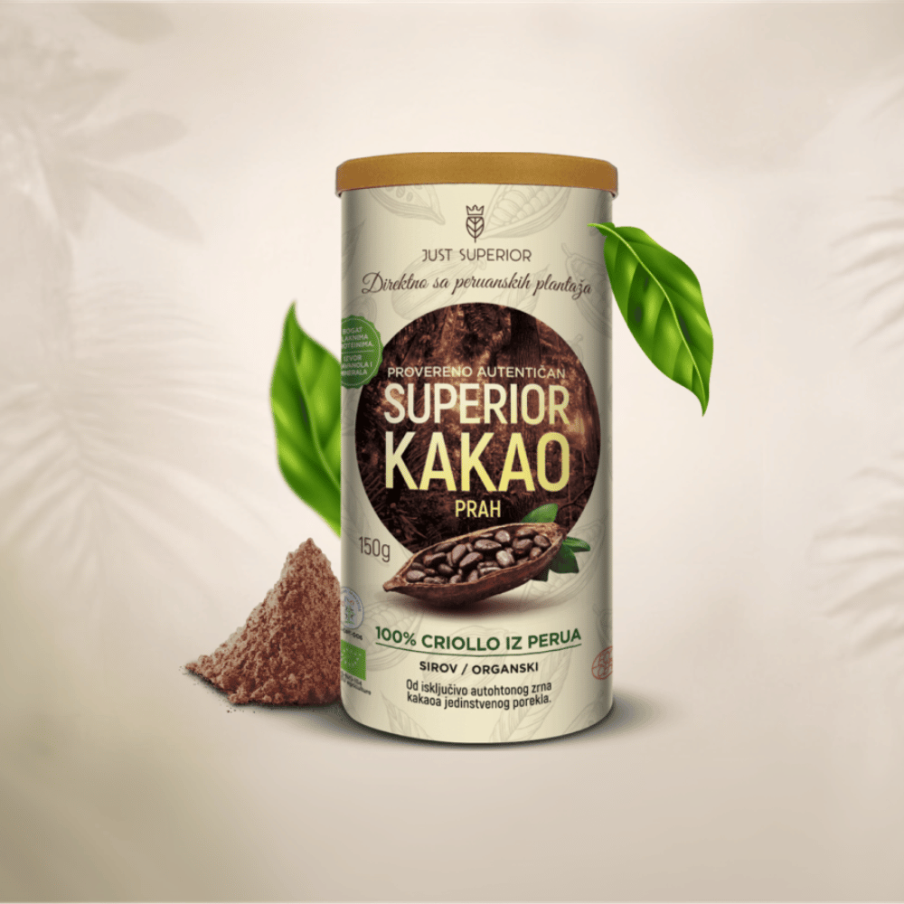 Just Superior - Organski kakao prah Criollo 150g 1 Just Superior - Superior kakao prah - Criollo