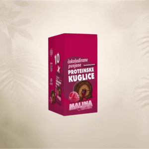 Bio Kutak - Čokoladirane punjene proteinske kuglice - Malina