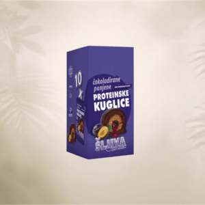 Bio Kutak - Čokoladirane punjene proteinske kuglice - Šljiva